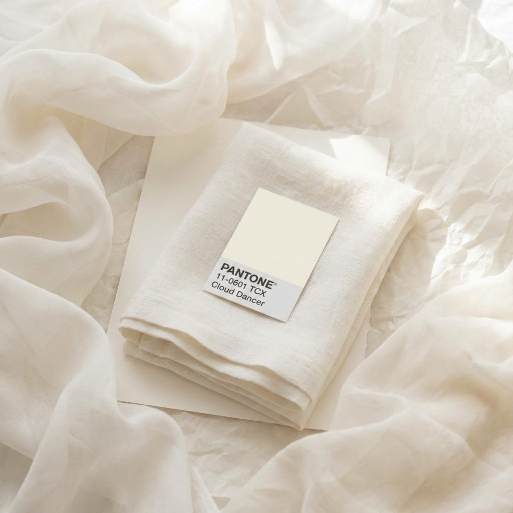 Use Cloud Dancer for a Tranquil Bathroom