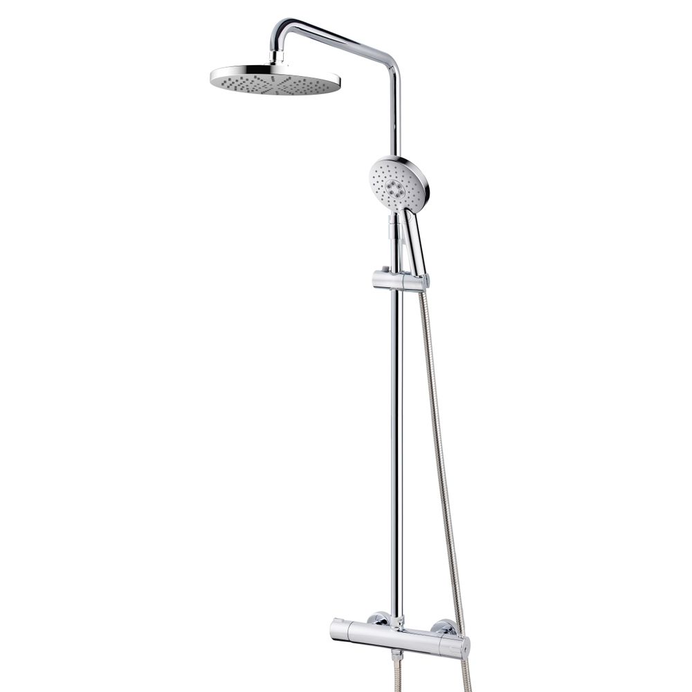 iflo Albany Dual Outlet Thermostatic Shower - Brushed Brass